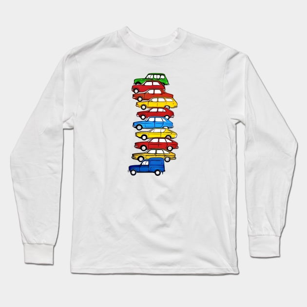 Renault 1978 Cartoon Long Sleeve T-Shirt by AaaahEeeekStudio